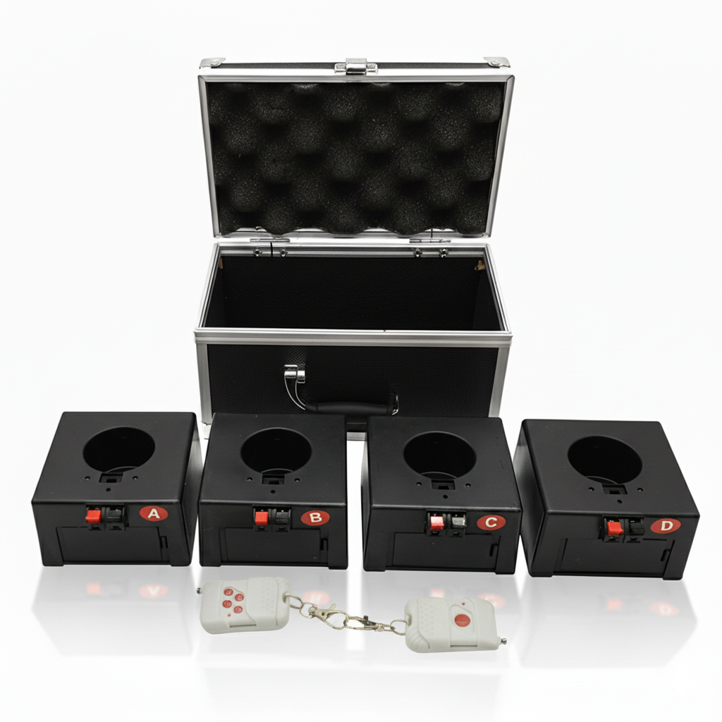 4 PCS Cold Fountain Sparkler Base Kit with Flight Case